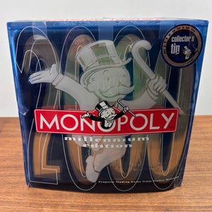 Vintage 2000 Monopoly Millennium Edition Collector&#39;s Tin Parker Brothers - Complete
