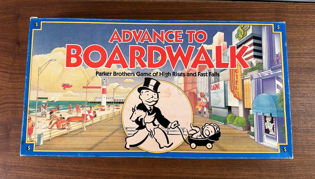 Vintage 1985 Advance to Boardwalk Game by Parker Brothers - Complete - Etsy