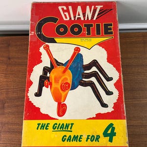 Vintage 1949 GIANT Cootie Game: Complete Set with Dreidel