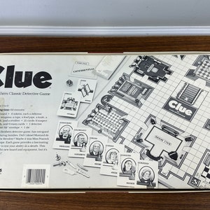 Vintage 1986 Parker Brothers Clue Classic Detective Game "who - Where ...