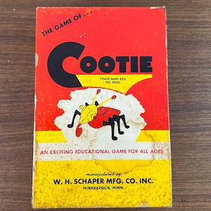 Vintage 1949 Cootie Game: Complete with Comic Pamphlet