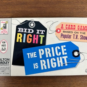 Vintage 1964 Bid It Right: The Price is Right Card Game - Complete Excellent Condition