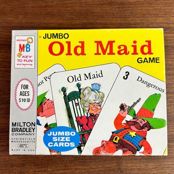 Vintage 1968 Old Maid Card Game by Milton Bradley  - Complete - One card has corner torn