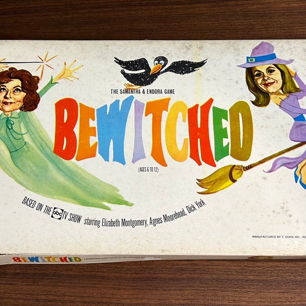 Vintage 1965 Bewitched - The Samantha and Endora Board Game by T. Cohn/Game Gems - Complete