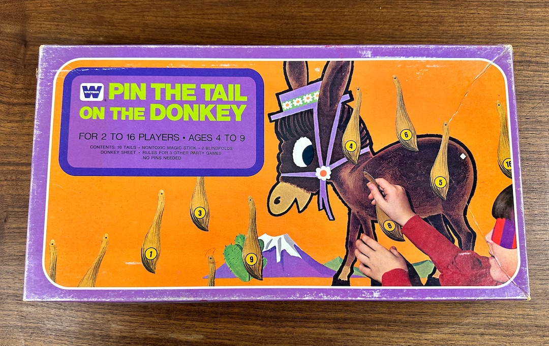 Vintage 1970s-80s Donkey Party Children's Games by Whitman - Etsy