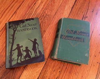 Vintage Pair of Girl Scout Handbooks 1932 and 1947