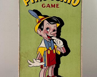 Vintage 1939 Walt Disney's Pinocchio Board Game by Parker Brothers - Complete