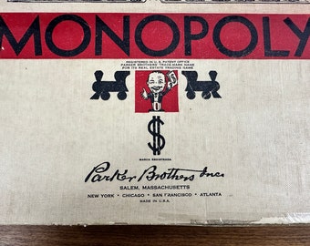 Vintage 1956 Monopoly Game - Parker Brothers No. 9 - Complete - Etsy