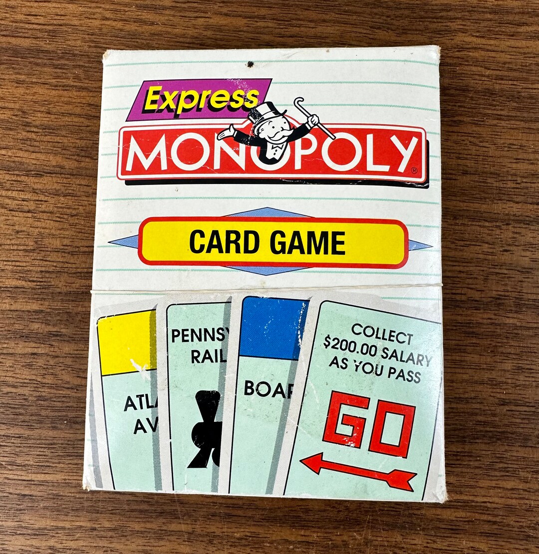 Vintage 1993 Express Monopoly Card Game Complete Etsy