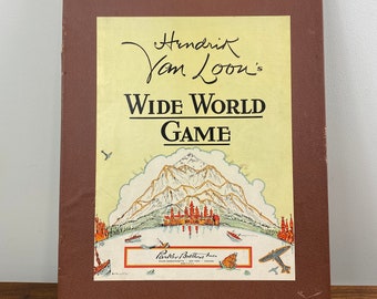 Vintage 1933 Wide World Game by Hendrik Van Loon - Parker Brothers