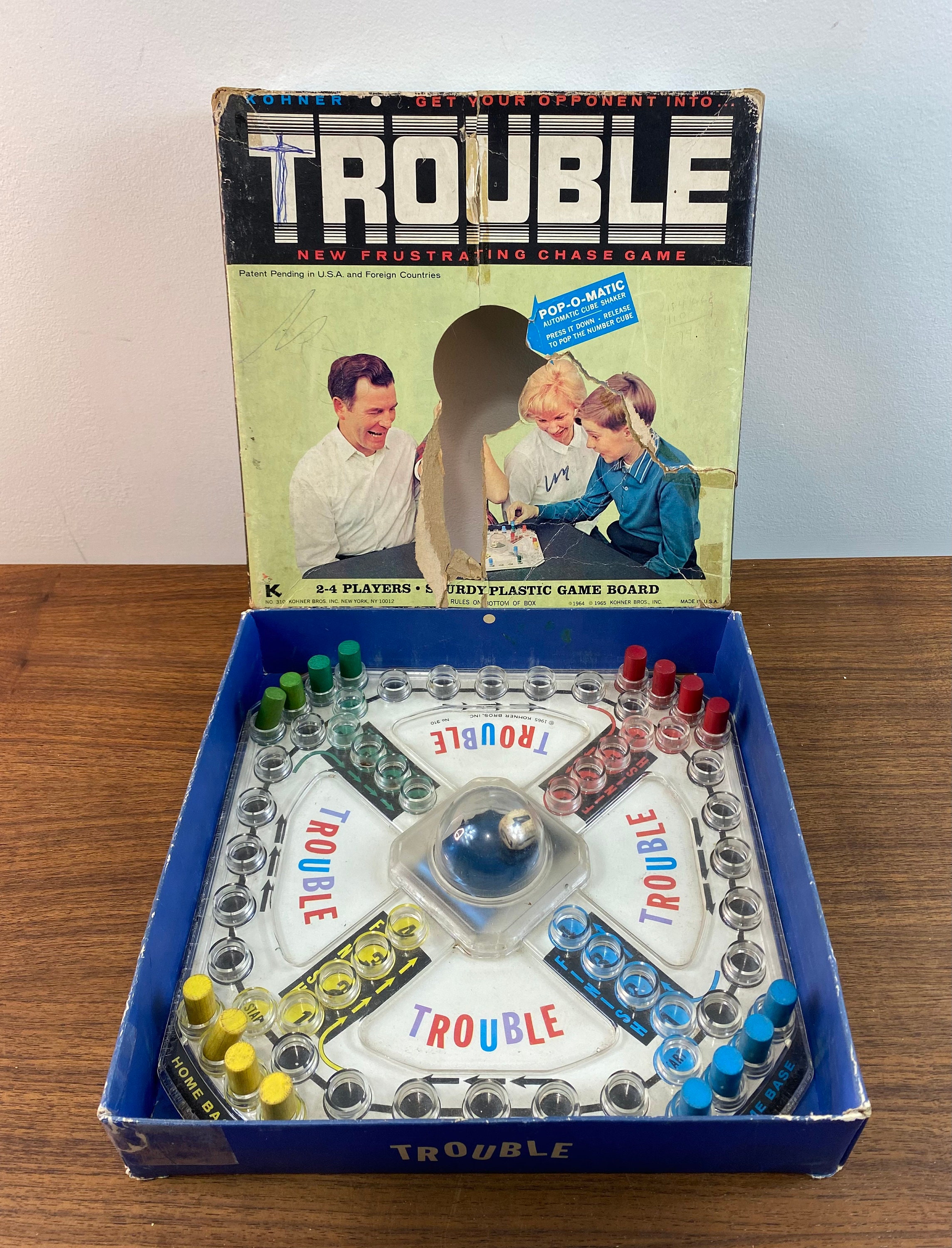 Vintage 1965 Trouble Pop-0-matic Game early Version Before - Etsy