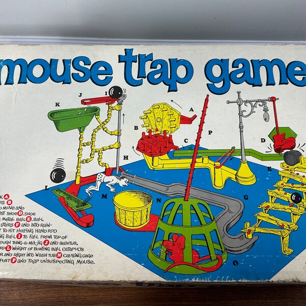 Vintage 1963 Original Mouse Trap Game by Ideal - Complete - Pretty Good Condition