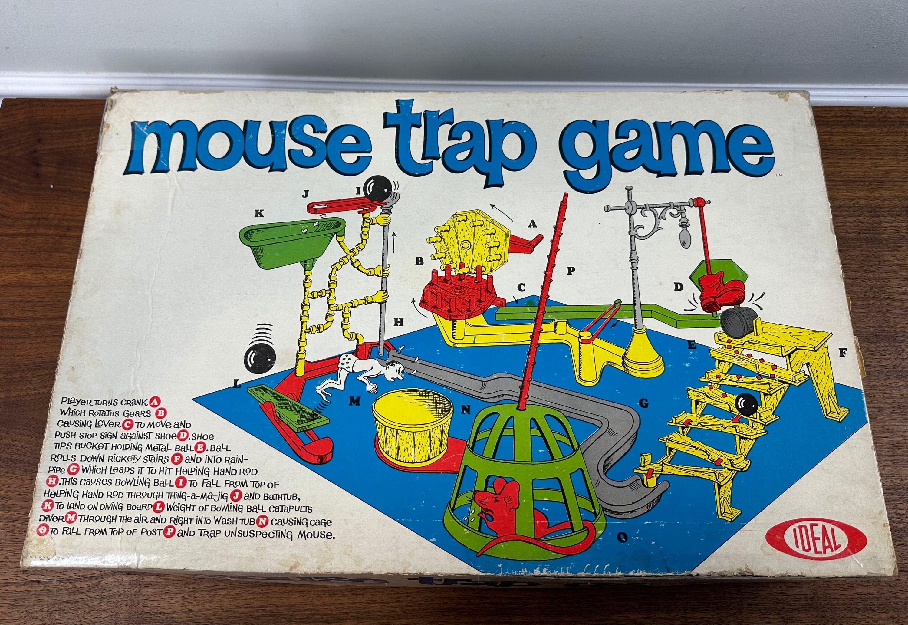 Mouse Trap Game by Ideal 1975 