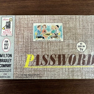 Password Game 11th Edition - 1969 - Milton Bradley - Great