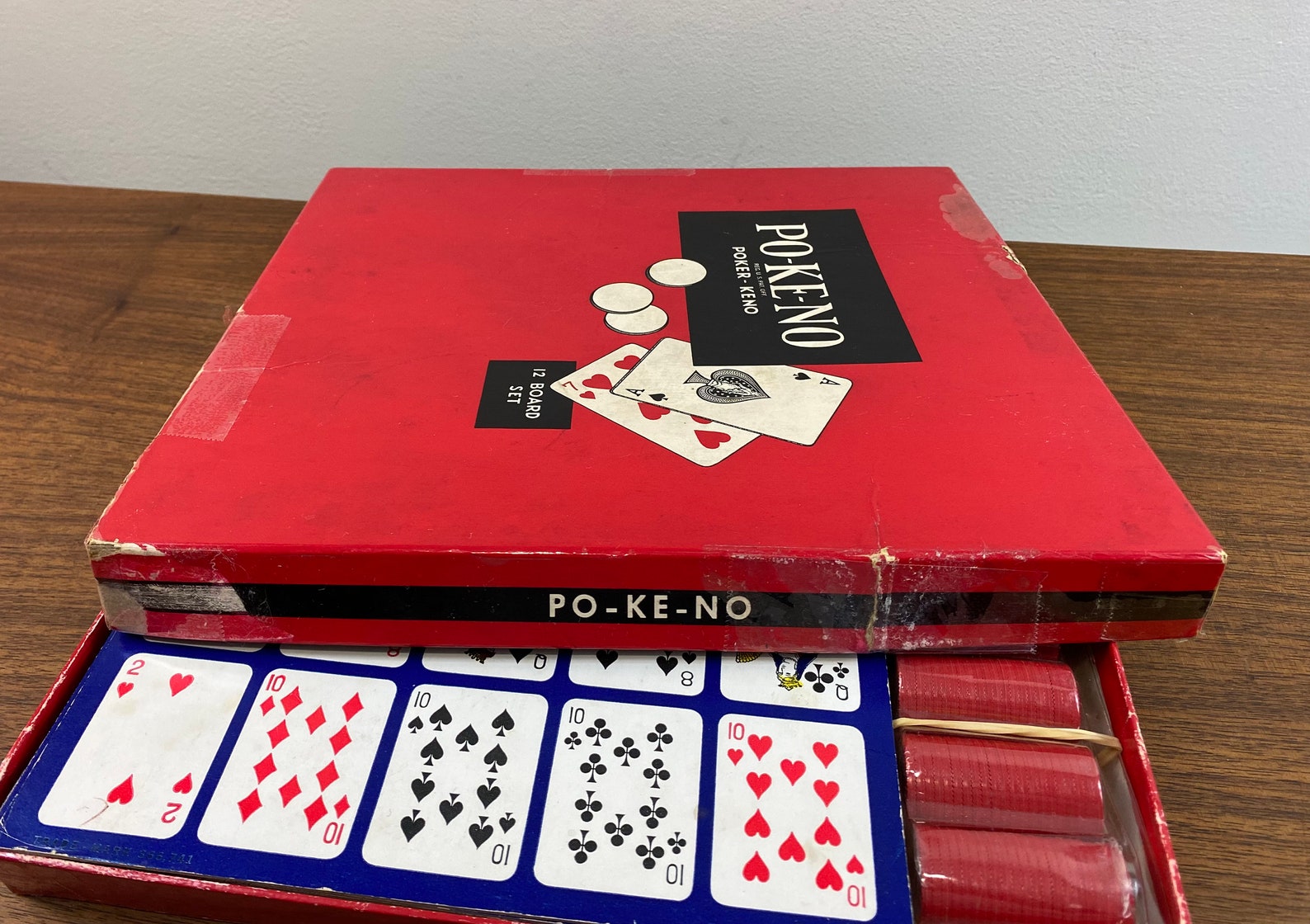 Vintage Po ke no Pokeno Poker Bingo Game By United States Etsy