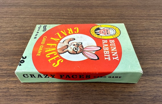 Vintage 1960s Captain Kangaroo Bunny Rabbit Crazy Faces Card Game