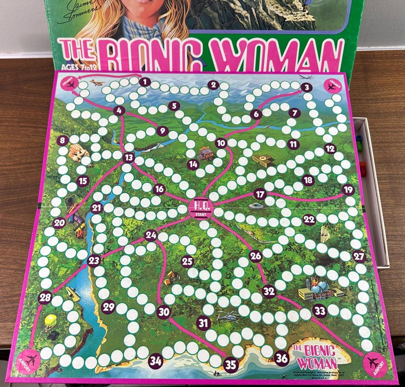Vintage 1976 Bionic Woman Board Game - Complete - Etsy