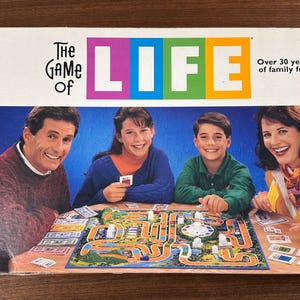 Vintage 1991 Edition of The Game of LIFE by Milton Bradley - Complete