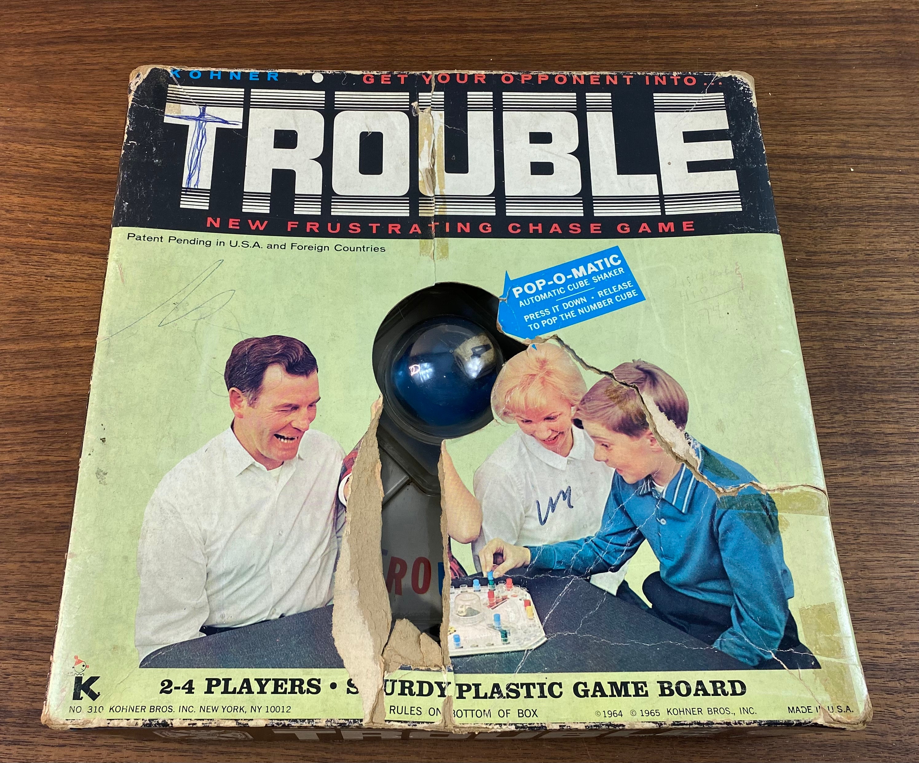 Vintage 1965 Trouble Game: Pop-0-matic, Wooden Pegs - Etsy Vintage 1965 Trouble Game: Pop-0-matic, Wooden Pegs - Etsy