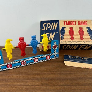 Vintage 1930s-40s Wyandotte Toys Spin &#39;Em Target Game with Box