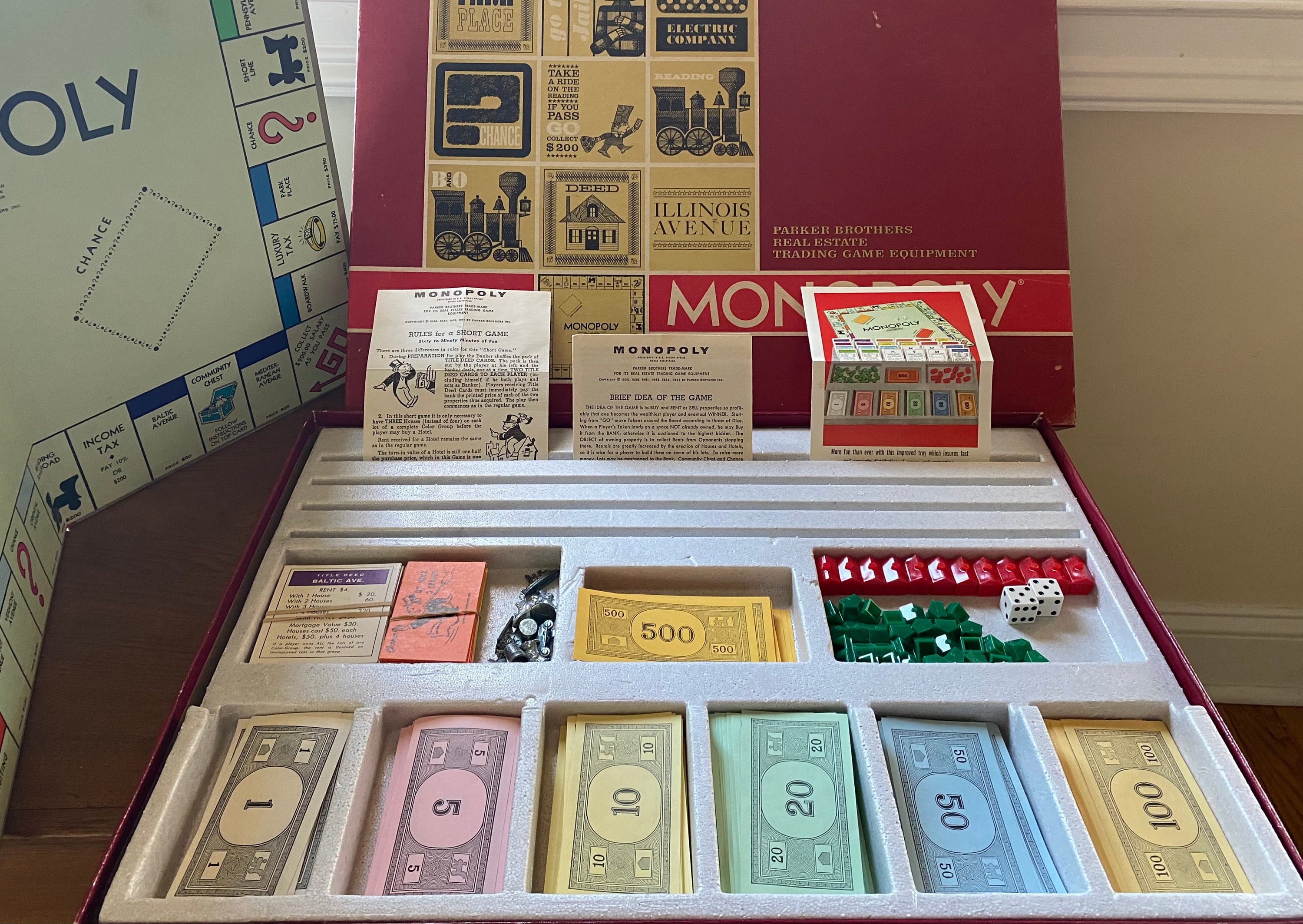 Vintage 1964 Monopoly Game by Parker Brothers Red Oversize -  Portugal