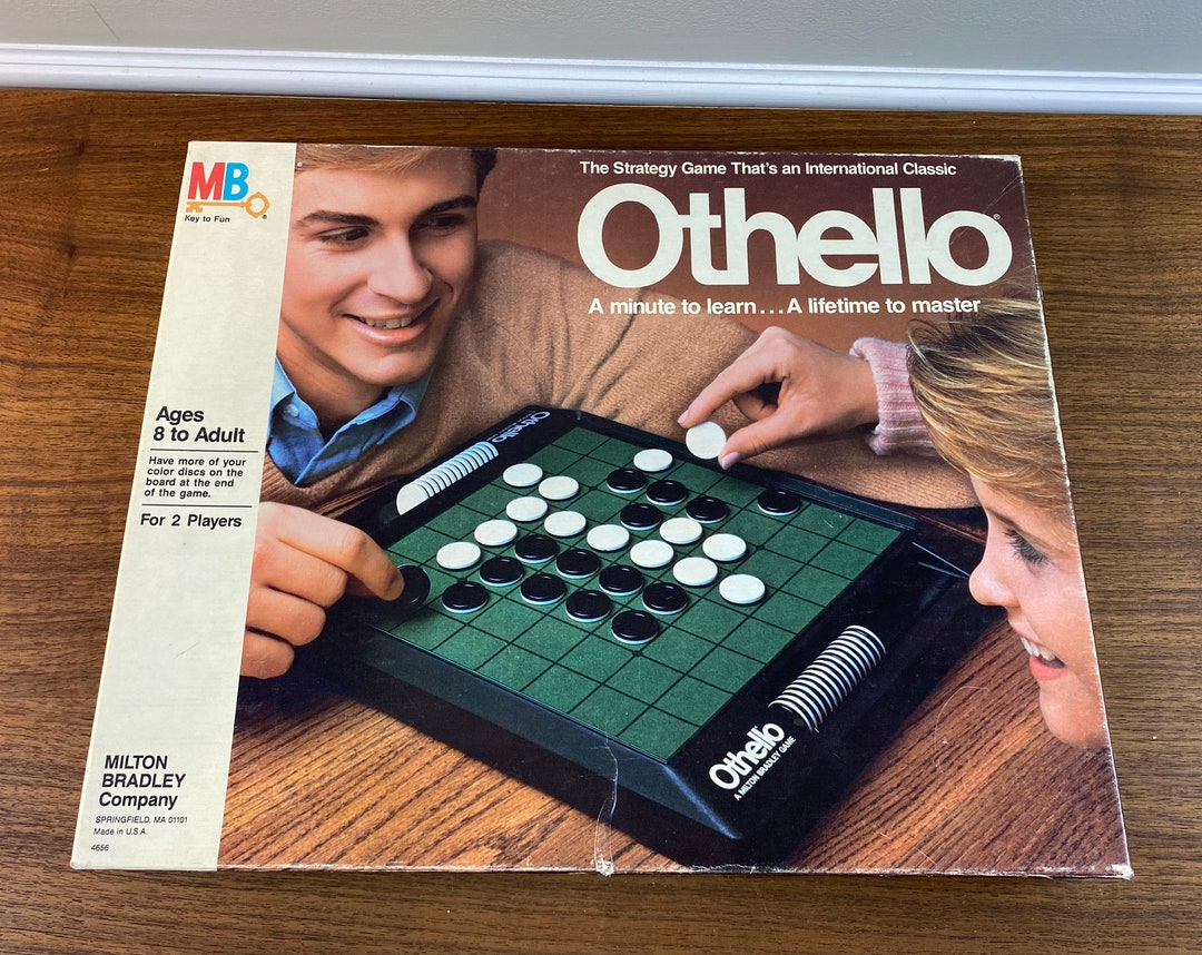 Vintage 1986 Othello Board Game Complete Traditional Game Box Complete