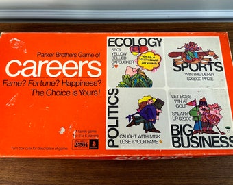Vintage 1971 Edition of Careers Board Game - Parker Brothers - Complete Game - Box Condition Issues