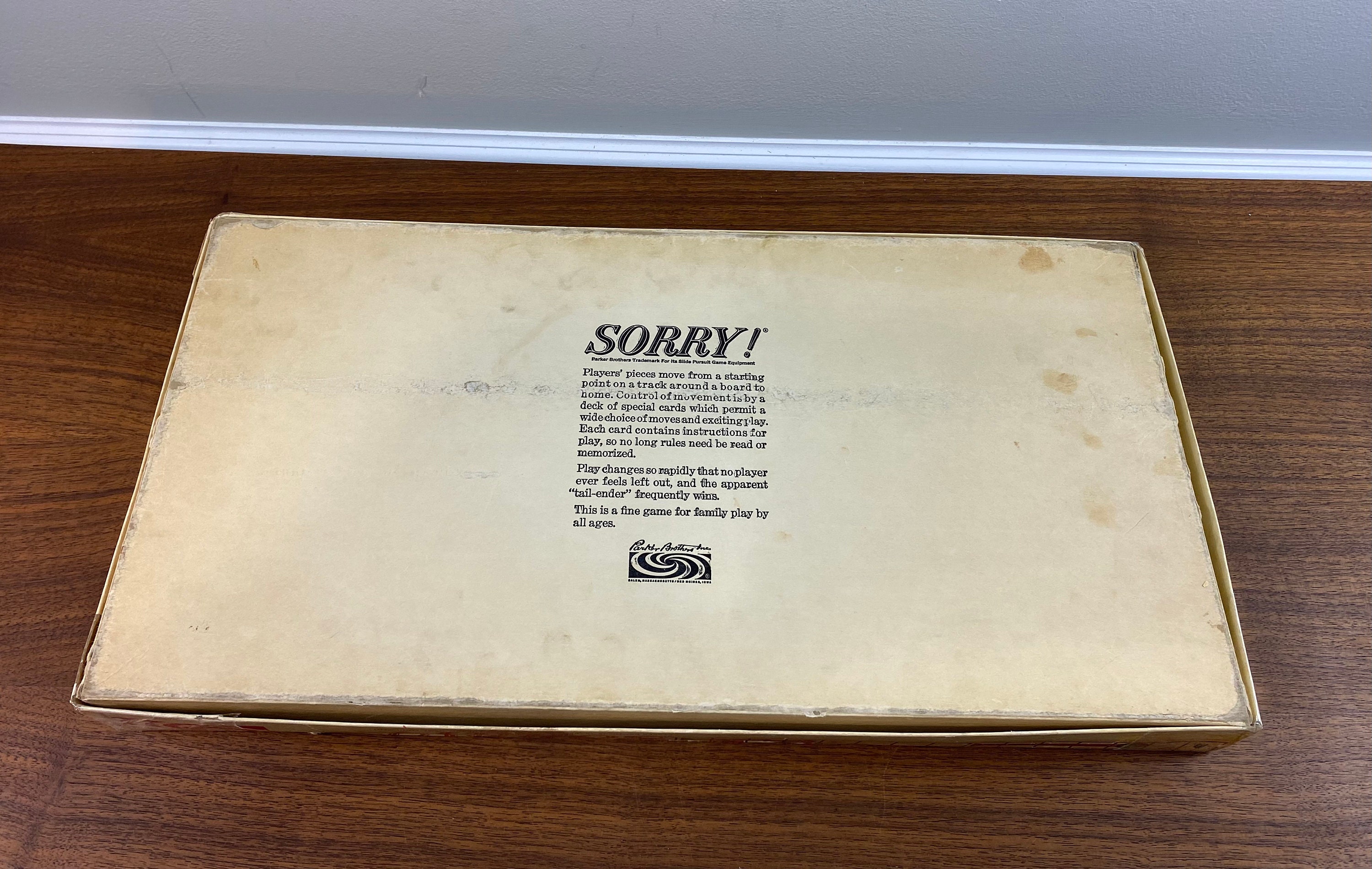 Vintage Sorry Parker Bros Board Game 1964 Box has condition - Etsy.de