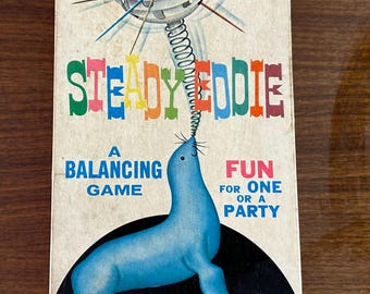 Vintage 1962 Steady Eddie Balancing Seal Game by Milton Bradley