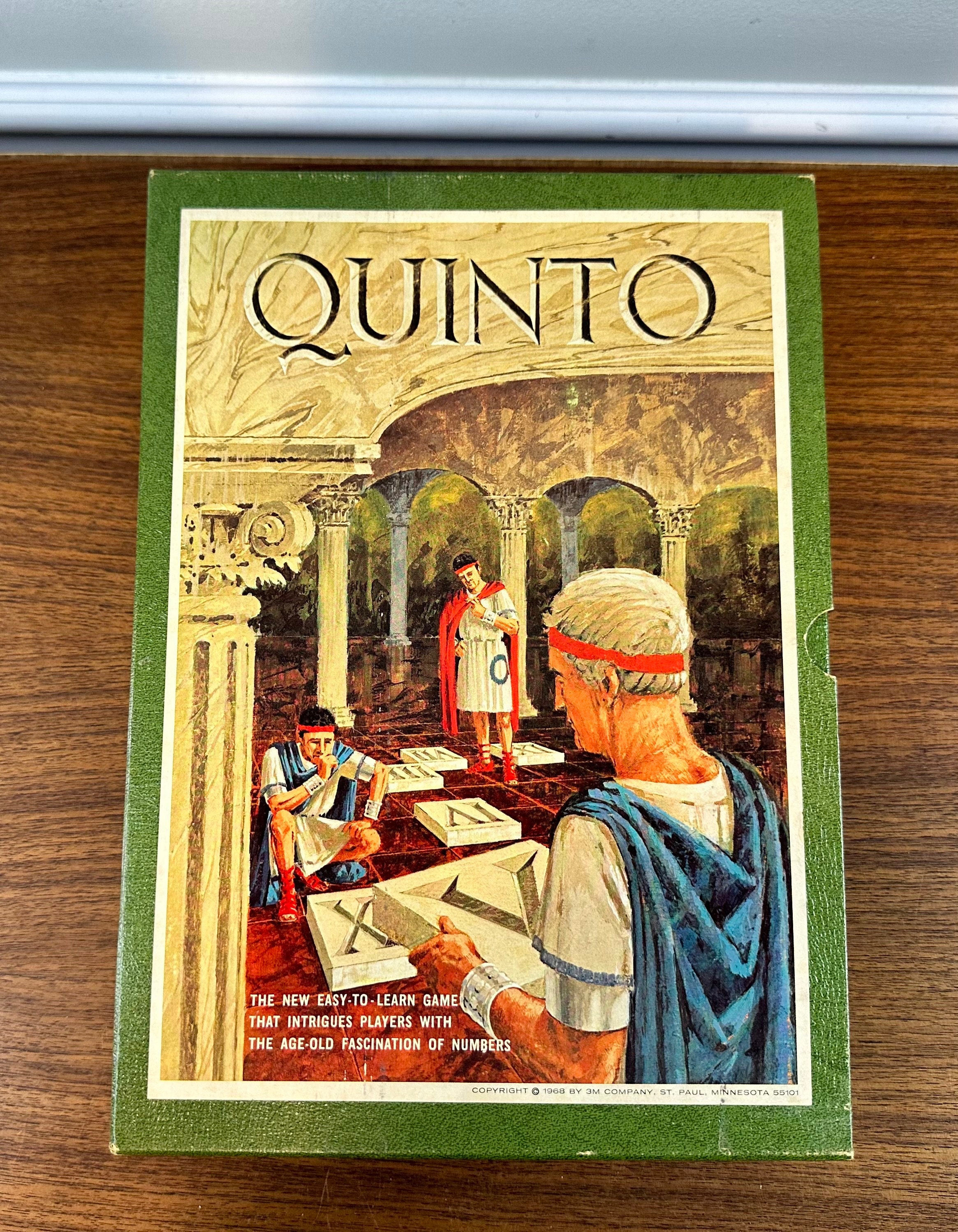 Vintage 1968 Quinto Board Game  - A 3M Bookshelf Game - (with Red Multiles)