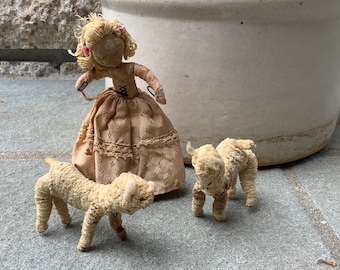 Conjunto de Little Bo Peep y dos ovejas de BAPS de época alemana