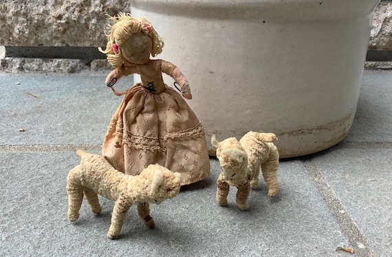 Vintage German BAPS Little Bo Peep and Two Sheep Set - Etsy