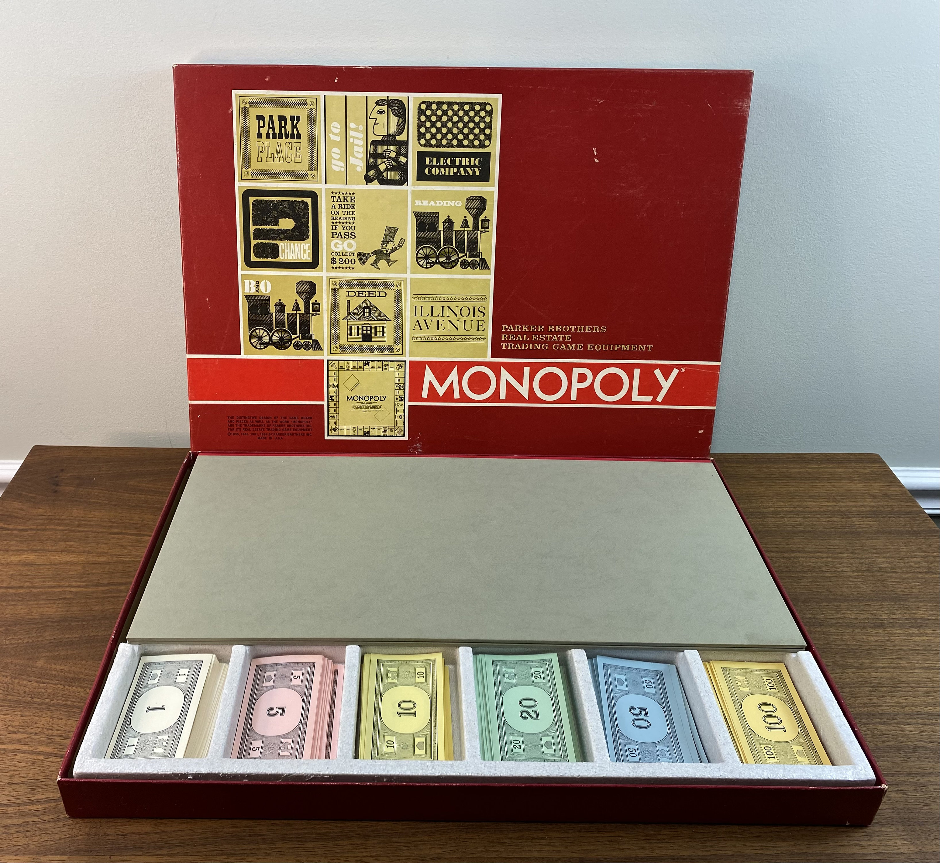 Vintage 1964 Monopoly Game by Parker Brothers Red Oversize -  Portugal