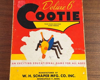 たろうCOOTIE Death Bowl Lumber Pack Vintage 1949 Deluxe 6 Cootie Game - Complete - Etsy
