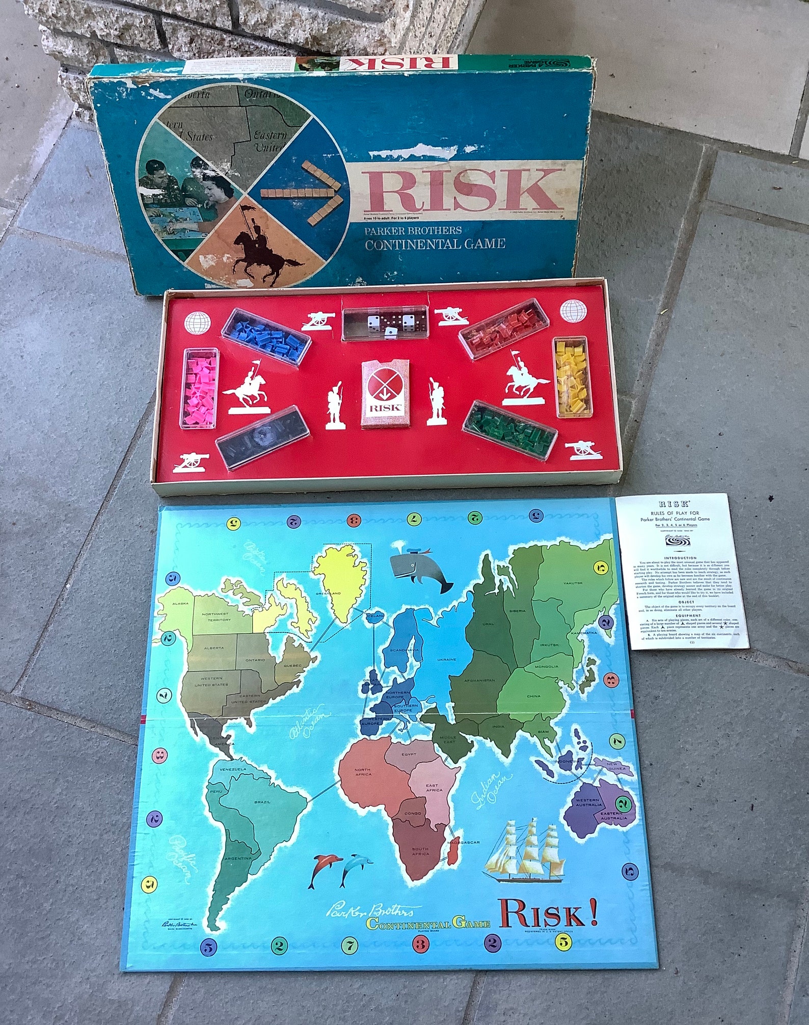 Vintage 1968 RISK Continental Game - Complete Game - Box Condition ...