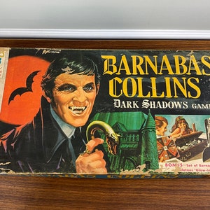 Vintage 1969 Barnabas Collins Dark Shadows Game by Milton Bradley - Complete - Box Issues - Modern Fangs