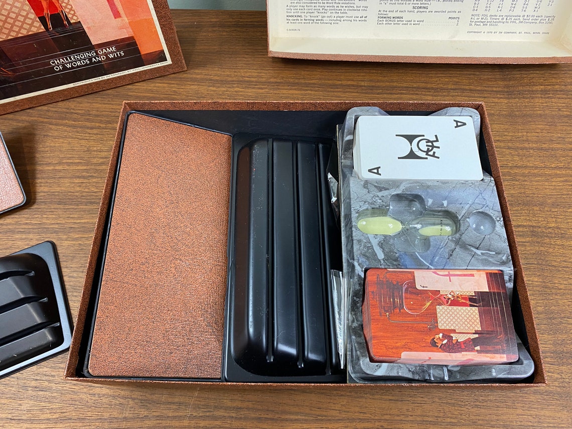 Vintage 1973 FOIL Bookshelf Game by 3M Complete Etsy