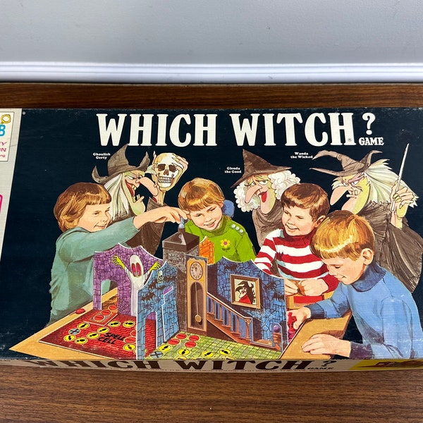 Vintage 1970 Which Witch Board Game - Complete  (version with folding board) - Collectible Condition