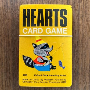 Vintage 1970s Hearts Card Game by Whitman - Complete