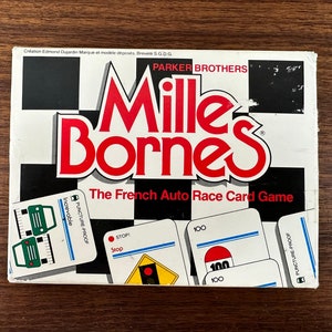 Vintage 1982 Mille Bornes French/English Card Game by Parker Brothers - Complete