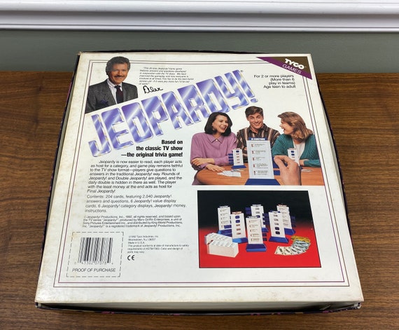 Vintage 1992 Jeopardy Board Game With Alex Trebek by Tyco - Etsy Ireland