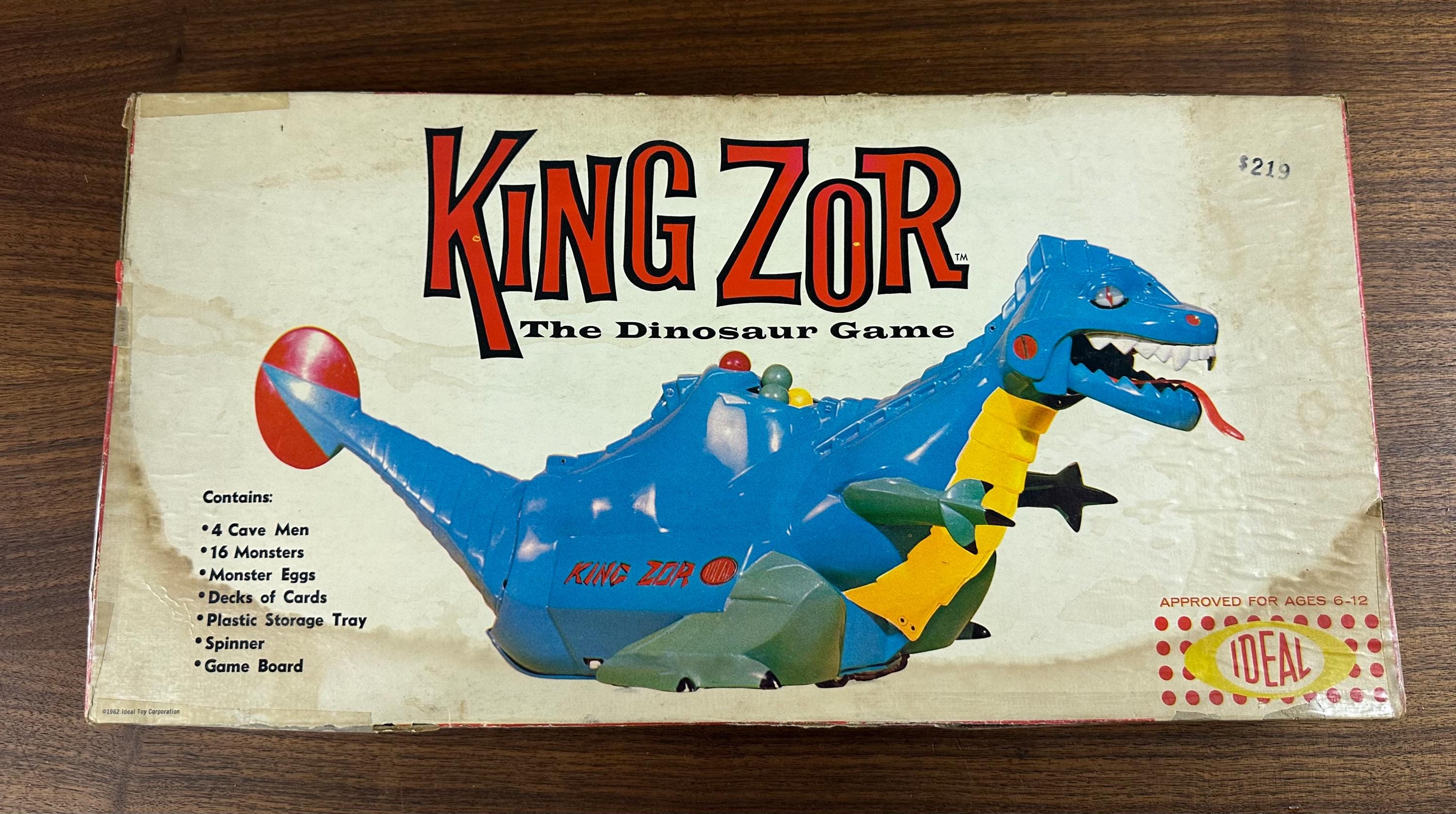 Vintage 1962 King Zor - the Fighting Dinosaur Game by Ideal