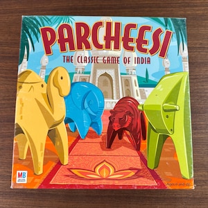 Vintage 2001 Parcheesi Board Game: Classic Game of India, Animal Pawns (NIB)