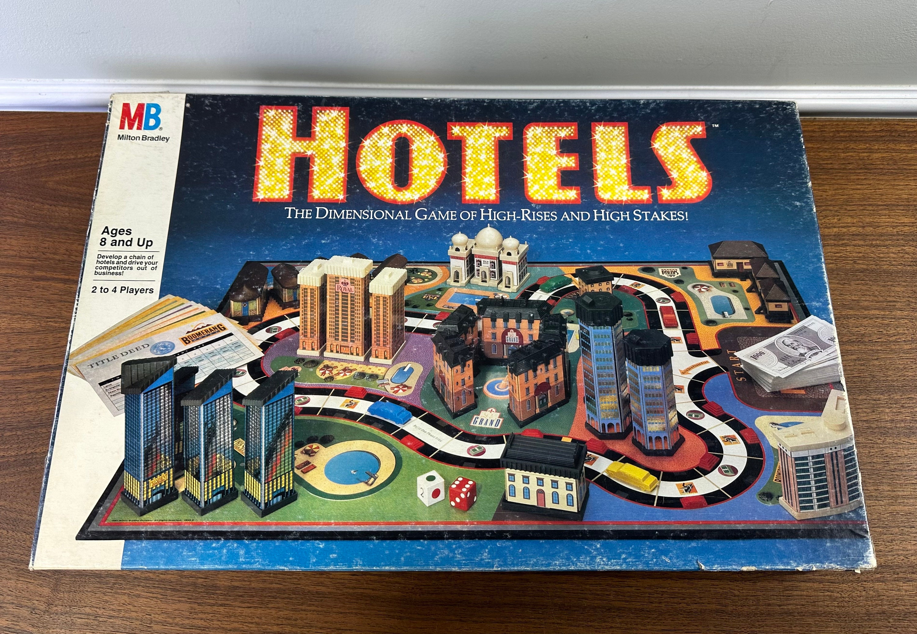 Vintage 1987 Hotels Board Game par Milton Bradley Jeu complet mais sans  insert Assez bon état -  Canada