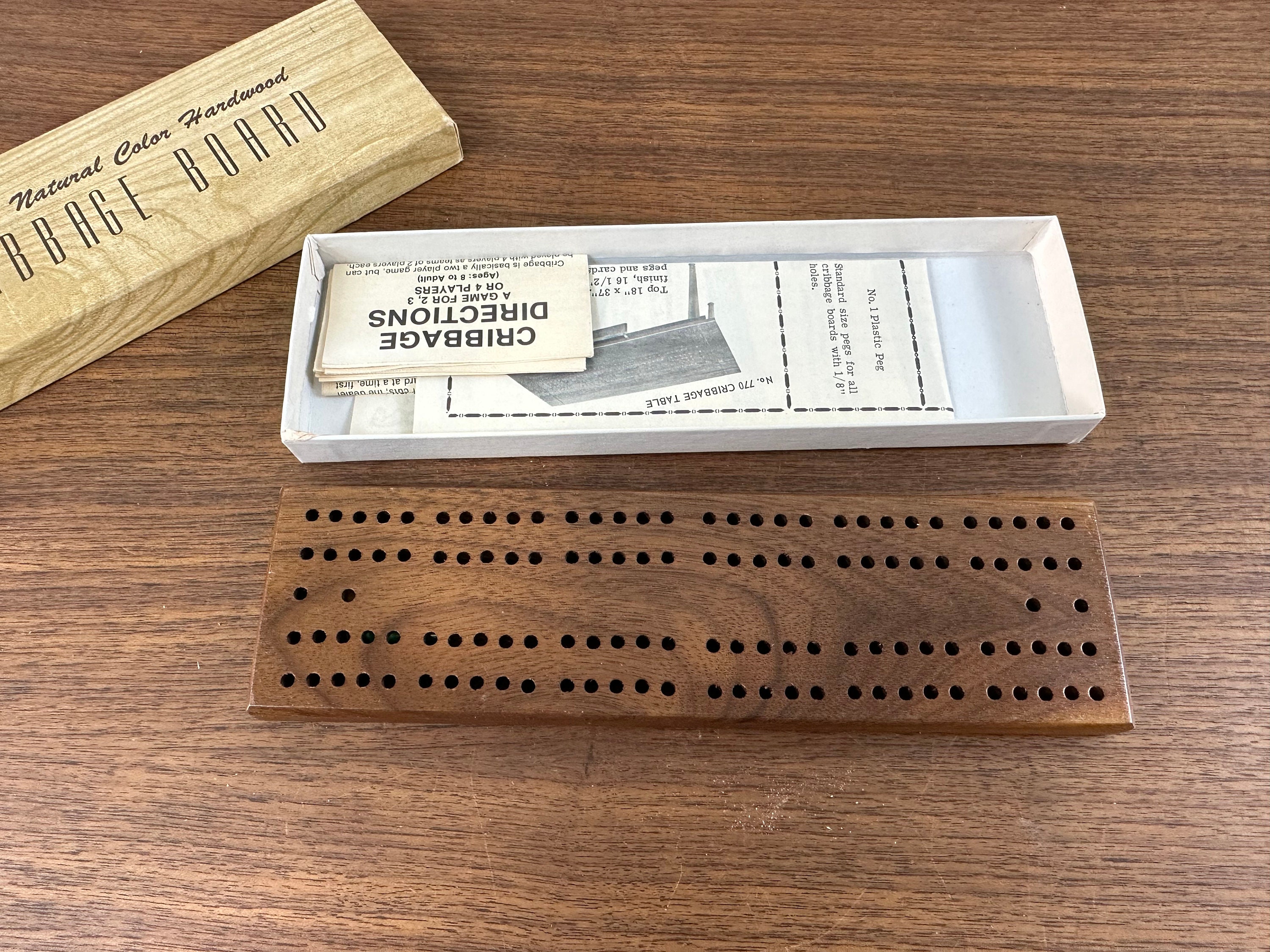 Vintage The Classic Collection Cribbage Wooden Board 3 Player Game for sale  online