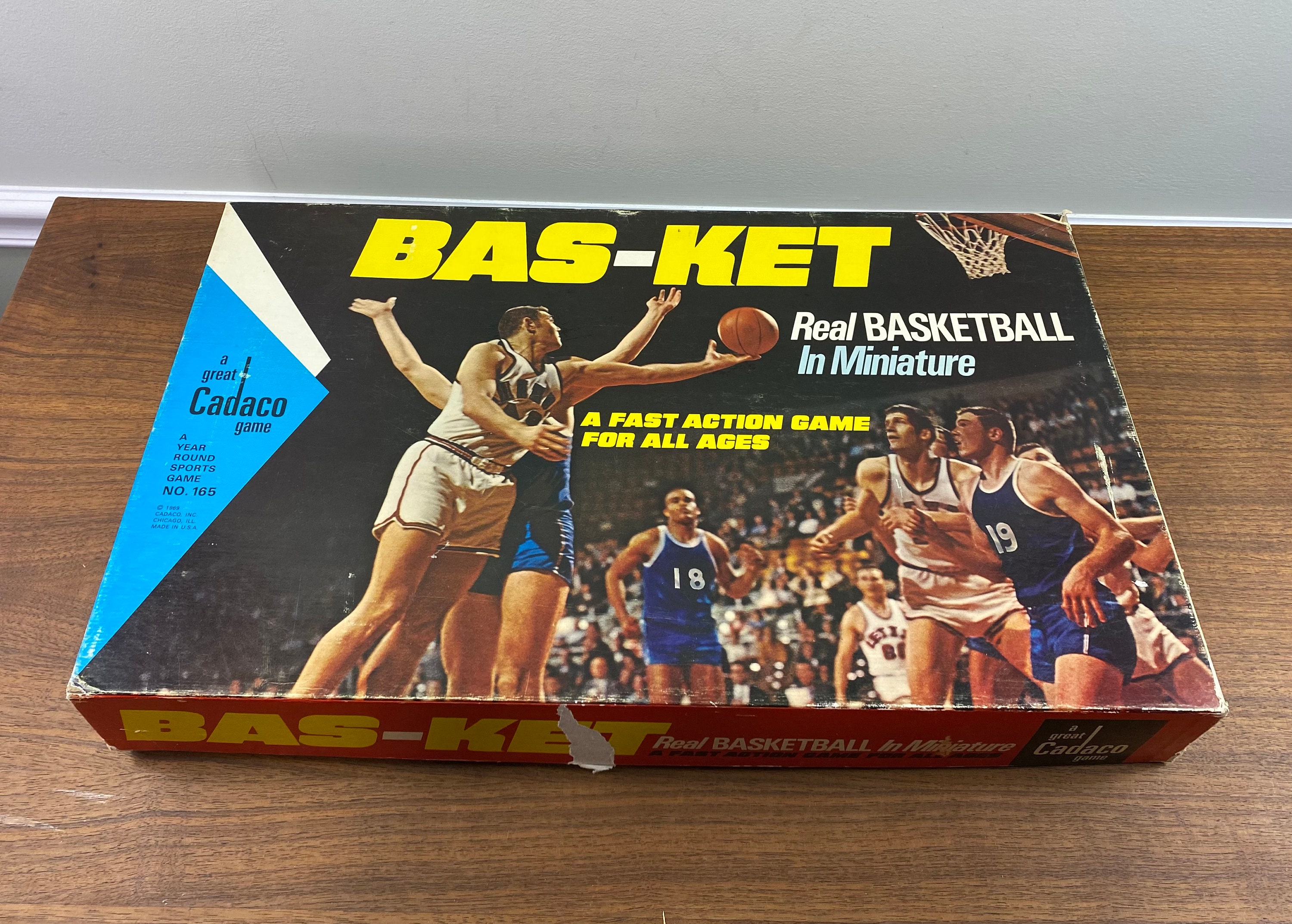 Vintage 1973 CADACO Bas-Ket Basketball Game Shows Wear and tear
