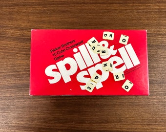 Vintage 1972 Spill and Spell Dice Game by Parker Brothers - Complete