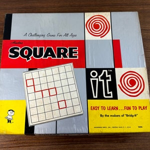 Vintage 1961 Square It Board Game by Hasbro - Complete