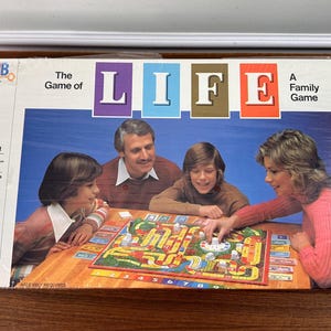 Vintage NOS 1982 Edition of The Game of LIFE by Milton Bradley - Complete - Box Still Sealed in Plastic