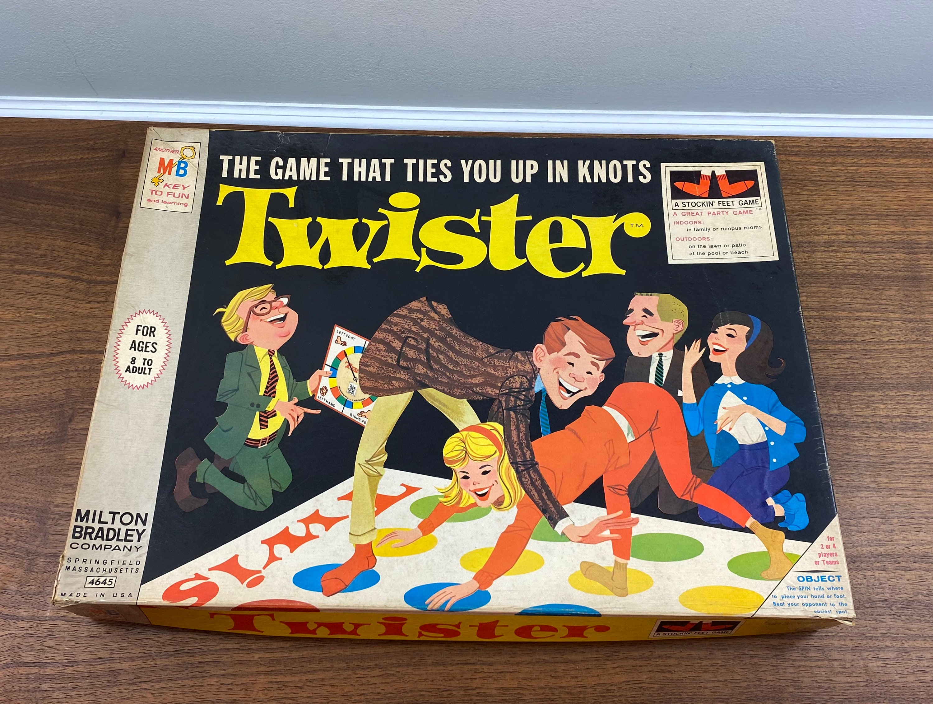 Vintage 1966 Milton Bradley TWISTER GAME Original Edition